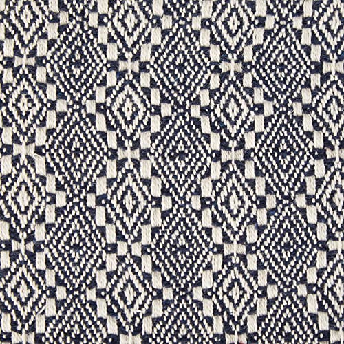 DII Diamond Stitch Woven Throw, Organic Modern, 50 x 60, Navy - color: Navy