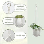 Macrame Plant Hanger 5 Pack Hanging Planters for Indoor Plants for Window,Ceiling Crochet Handmade Hanging Plant Holder Planter Hanging Baskets for Boho Home Decor Set
