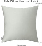 4-Pack 100% Cotton Comfortable Solid Decorative Throw Pillow Case,Thmyo Square Cushion Cover Pillowcase Sublimation Blank Pillow Covers DIY Throw Pillowcase for Sofa Bedroom(24x24 inch/ 60x60cm,Grey)