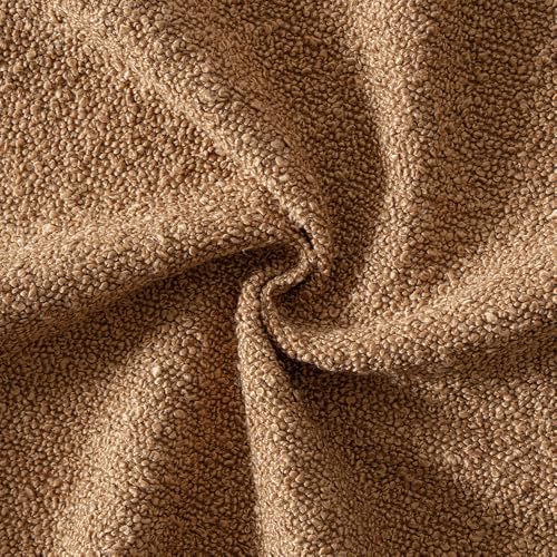 MIULEE 18x18 Inch Decorative Pillow Covers for Couch Bed Set of 2 Textured Boucle Neutral Throw Pillow Covers Brown Tobacco Accent Solid Vintage Pillowcases Sofa Living Room Home Decor - color: Tobacco, size: 18" x 18" (Pack of 2)