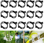 Thickened Plant Fixing Clip 100Pcs, 2025 Summer New Tomato Grape Vine Vegetables Plant Fixing Clips, Upgrade Plant Support Clips Reusable Garden Clips Secured Plastic Plant Clip (100, Black)