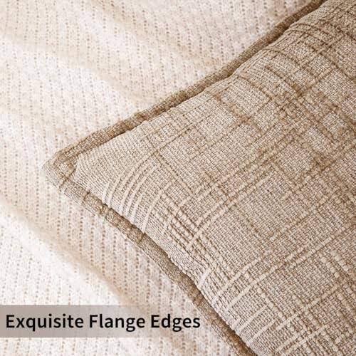 HPUK Fall Chenille Soft Throw Pillow Covers 18x18 Set of 2, Accent Cushion Covers for Living Room, Bedroom, Decorative Solid Color Pillow Covers for Couch, Sofa, Chair, Light Brown - color: Chenille-light Brown, size: 18" x 18" (Pack of 2)