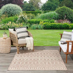 Nourison Home Positano Beige 8' x 10' Area Rug - Easy Clean, Non Shedding, Bed Room, Living Room, Dining Room, Kitchen (8' x 10') - color: Beige, size: 8' x 10' (Rectangular)