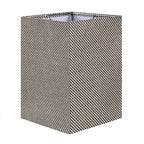 Aspen Creative 38703-2, K/D Hardback Square Contemporary Collapsible Spider Shade, (10+10)" Top x (10+10)" Bottom x 14-1/4" Height, Brown Rattan Look Linen Textured Fabric, Set of 2 - size: 10+10" Top x 10+10" Bottom x 14-1/8" Height