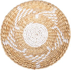 Craft County Hanging Wicker Wall Decoration – Add to Any Bedroom, Living, Sunroom – Available in Basket or Sun Pattern