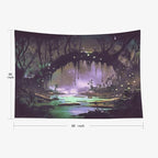 EMMTEEY Horror Tapestry Halloween Tree 60X50 Inch Ceiling Tapestry Wall Art Hanging Tapetries for Bedroom Living Room Dorm Décor