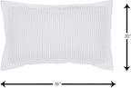 Better Trends Chenille Bedspreads King Size, White 100% Cotton Chenille Stripe Design Tufted Bedding Coverlet Soft Lightweight, 120"x110" with 2 King Sham 3 Pieces Set Jullian Collection