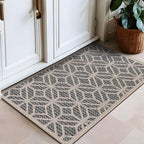 Rugshop Blue Contemporary Geometric Indoor/Outdoor Area Rug — Hose Washable for Entryway, Kitchen and Bathroom, 2'3" x 4' - size: 2'7" x 4' (Rectangular)