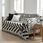 amorus Bohemian Throw Blankets,Throw Blanket Chenille Jacquard Tassels Soft Throws Cover for Couch, Bed,Outdoor Camping Picnic Car Travel Warm & Cozy for Seasons, Pattern I(71"*90")
