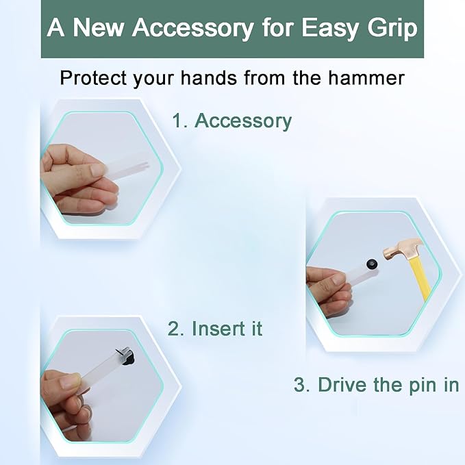 30 PCS Push Pins Picture Hanger Hooks, Double Headed Nails Push Pin Thumbtacks for Wall Hangings Picture, Decorative Small Hook Pins for Drywall Cork Board Home Office Photo Decorations