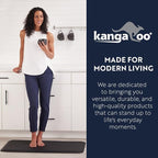 KANGAROO Thick Ergonomic Anti Fatigue Kitchen Mats for Floor, Cushioned Standing Office Desk Mat, Waterproof Scratch Resistant Topside, Supportive All Day Foot Comfort Padded Foam Rugs, 20x32, Black