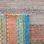 SAFAVIEH Montauk Collection Runner Rug - 2'3" x 9', Blue & Grey, Handmade Flat Weave Boho Stripe Cotton, Ideal for High Traffic Areas in Living Room, Bedroom (MTK851F) - color: Blue/Grey, size: 2'3" x 9' (Runner)