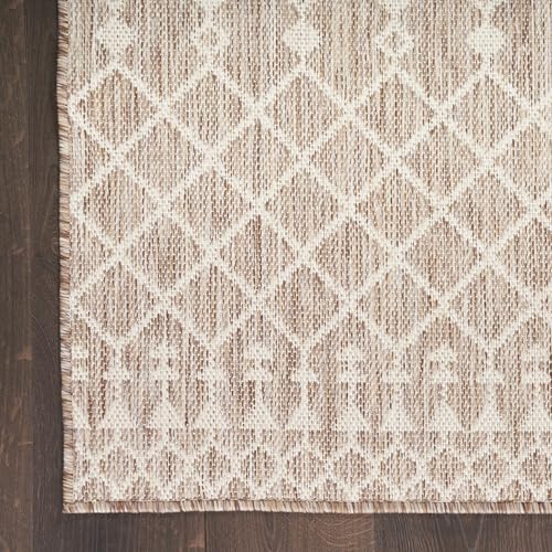 Nourison Home Positano Beige 8' x 10' Area Rug - Easy Clean, Non Shedding, Bed Room, Living Room, Dining Room, Kitchen (8' x 10') - color: Beige, size: 8' x 10' (Rectangular)