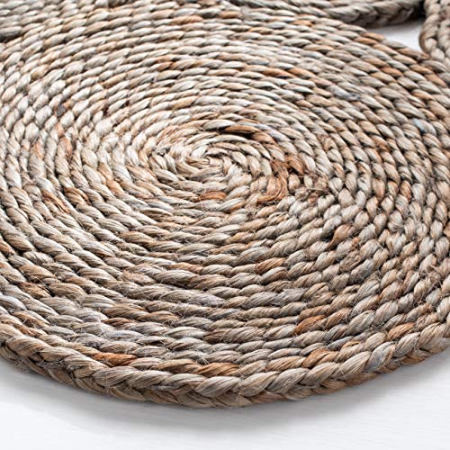 SAFAVIEH Natural Fiber Round Collection 6' Round Grey NF363C Handmade Boho Charm Farmhouse Jute Area Rug - color: Grey, size: 6' (Round)