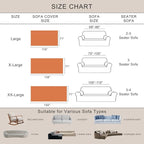ROOMLIFE Thicked Striped Couch Cover with Tassel Khaki Chenille Sofa Cover Blanket for Sectional Sofa, Soft Sofa Slipcovers for L Shaped Love Seat 2-3 Cushion Couch Anti Slip Sofa Protector, 71"x150"