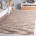 SAFAVIEH Cape Cod Collection Accent Rug - 3' x 5', Natural & Navy, Handmade, Braided Design, Ideal for The Living Room, Bedroom, Dining Room (CAP151N-3) - color: Natural/Navy, size: 3' x 5' (Rectangular)