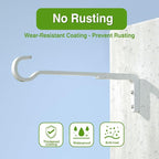 8 Inch 2 Pack White Heavy Duty Outdoor Plant Hangers, Iron Hanging Plant Brackets for Hanging Plants Outside, Metal Plant Hooks Plant Wall Hooks for Hanging Lantern, Bird Feeder