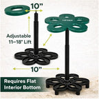 Tall Column Plant Riser Fill Bottom of Tall Flower Pots and Large Plant Containers | Indoor and Outdoor (11-17" Rise, 10" Base, 10" Top)