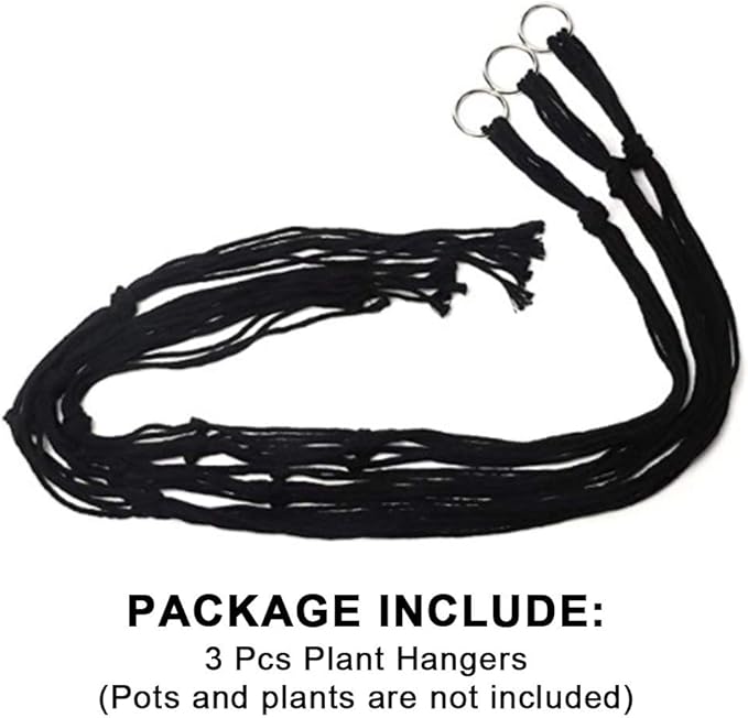 3 Pack Macrame Plant Hanger, Handmade Cotton Rope Plant Hangers Set with Tassel Countyard Indoor Outdoor Flower Pot Plan-t Hanger Home Decor for Indoor Outdoor(Color:Primary)