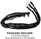 3 Pack Macrame Plant Hanger, Handmade Cotton Rope Plant Hangers Set with Tassel Countyard Indoor Outdoor Flower Pot Plan-t Hanger Home Decor for Indoor Outdoor(Color:Primary)