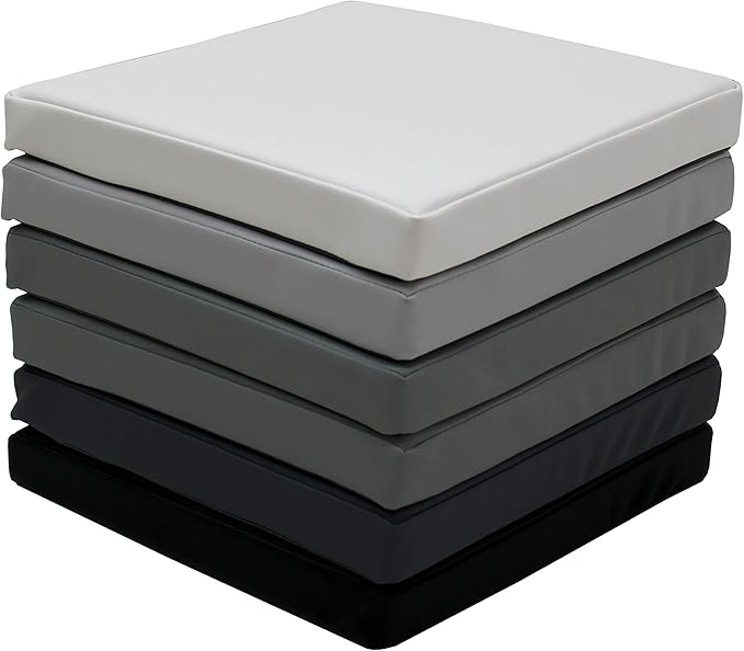 Factory Direct Partners SoftScape 15 inch Square Classroom Floor Cushions with Handles; Flex Seating for Daycare, Preschool, Playroom; 2 inch Thick Deluxe Foam (6-Piece) - Gray/Light Gray, 12228-GYLG