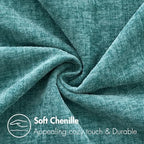 MIULEE Pack of 2 Teal Throw Pillow Covers 16x16 Inch Soft Chenille Pillow Covers for Sofa Living Room Couch Solid Dyed Cases - color: Teal, size: 16" x 16" (Pack of 2)