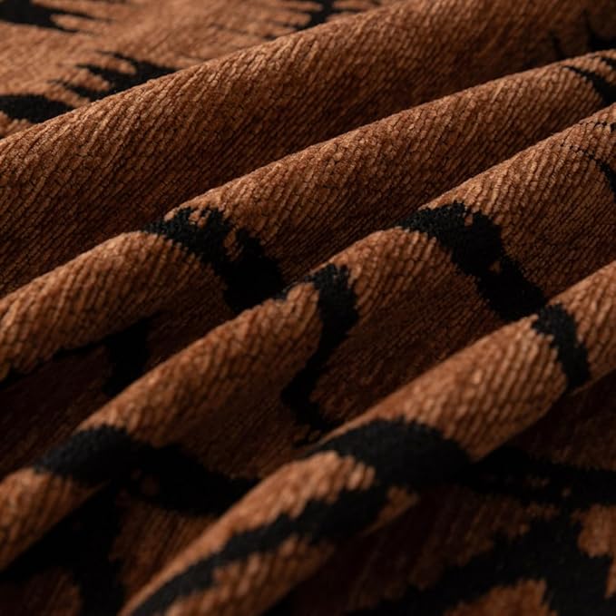 ROOMLIFE Brown Couch Cover 3 Cushion Sofa, Washable Non Slip Furniture Sofa Protector Cover, Soft Chenille Sofa Slipcovers Sectional L Shape Dogs Couch Cover Throw Blanket with Tassels 71''X134''
