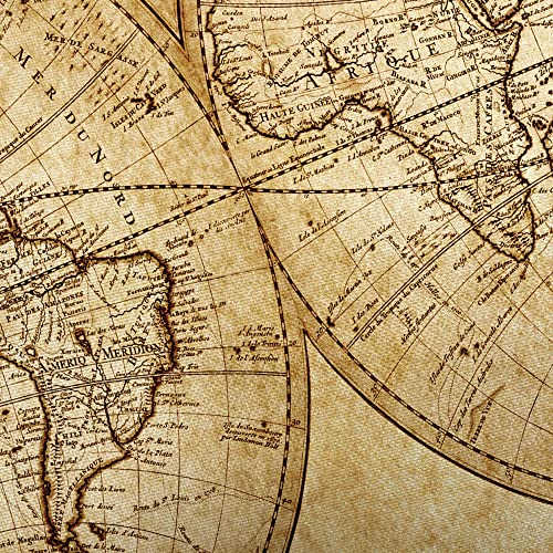 JAWO Old World Map Tapestry, Vintage Wanderlust Pirate Map Tapestry Wall Hanging for Bedroom, Historical Atlas Tapestries Poster Beach Blanket College Dorm Home Decor (80W X 60H) - size: 60"L x 80"W