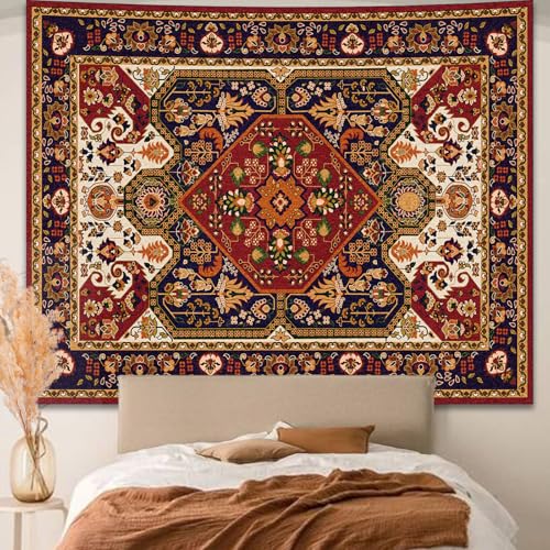 Apdidl Boho Hippie Wall Tapestry for Bedroom Aesthetic, Mandala Indian Bohemian Tapestries Art Decor, Vintage Orange Floral Cool Vertical Wall Hanging for Living Room Dorm 36" X 48" - color: Boho Tapestry, size: 48"L x 36"W