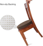 Tromlycs 14 Inch Round Bar Stool Cushion Non-Slip Foam Seat Pad Removable Cover for Circle Chairs (14x14 Inches, Brown)