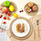 Xuhal 8 Pcs Boho Wall Basket Decor Decorative Bulrush Woven Basket Wall Decor Rustic Farmhouse Hanging Baskets for Kitchen Rustic Home Summer Decorations(Classic) - style: Classic