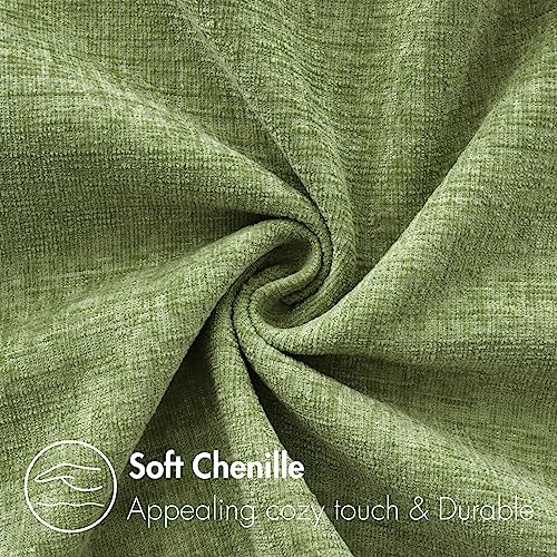 MIULEE Pack of 2 Couch Throw Pillow Covers 16x16 Inch Soft Sage Green Spring Chenille Pillow Covers for Sofa Living Room Solid Dyed Pillow Cases - color: Sage Green, size: 16" x 16" (Pack of 2)