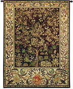 Tree of Life - Arts and Crafts - William Morris - Ornate Spiritual Tree Pattern - Cotton Woven Tapestry Wall Art Hanging - USA (53x40)