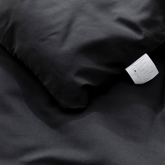 ROSGONIA Oversized King Comforter Black, 3pcs(1 Boho Comforter & 2 Pillowcases) Soft Lightweight Oversized King Size Comforter Sets All Season Bedding