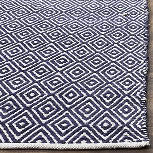SAFAVIEH Boston Collection 3' x 5' Navy BOS682D Handmade Flatweave Cotton Area Rug - color: Navy, size: 3' x 5' (Rectangular)