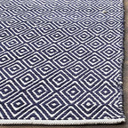SAFAVIEH Boston Collection 8' x 10' Navy BOS682D Handmade Flatweave Cotton Area Rug - color: Navy, size: 8' x 10' (Rectangular)