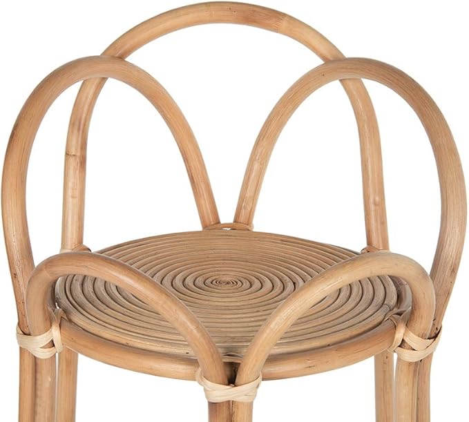KOUBOO Rattan Loop Indoor Plant Stand, 26 inches, Natural Planter Brown