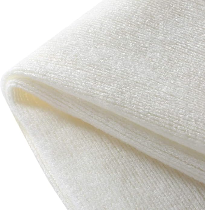 Homiest Decorative Knitted Throw with Fringe, Lightweight Acrylic Knit Blanket, Soft & Cozy Tassel Blanket for Couch, Sofa, Bed (Ivory White, 60 x 80 Inch)