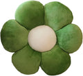lannery Flower Plush Throw Pillows, Flower Floor Pillow Seating Cushion Toy for Reading, Room, Watching TV (19.7", Dark Green)