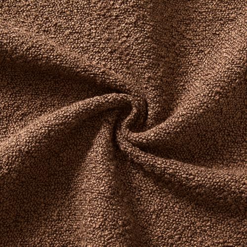 MIULEE 18x18 Inch Decorative Pillow Covers for Couch Bed Set of 2 Textured Boucle Neutral Throw Pillow Covers Chestnut Brown Accent Solid Vintage Pillowcases Sofa Living Room Home Decor - color: Chestnut Brown, size: 18" x 18" (Pack of 2)