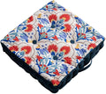 LINGXIYA Floor Pillow,Meditation Pillow for Floor,Bohemmia Style Yoga Cushion Floor Pad for Home Bay Window Party Garden Decoration,15.7"x15.7"x3.5",Blue