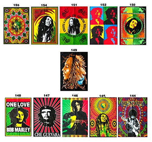 Rastogi Handicrafts Hendrix Guitar 40" X 30" Poster Size Tapestry Decorative Indian Dorm Decor Cotton Tapestry Indian Multi Colored Wall Poster Indian Deity (RH-149) - color: Rh-149