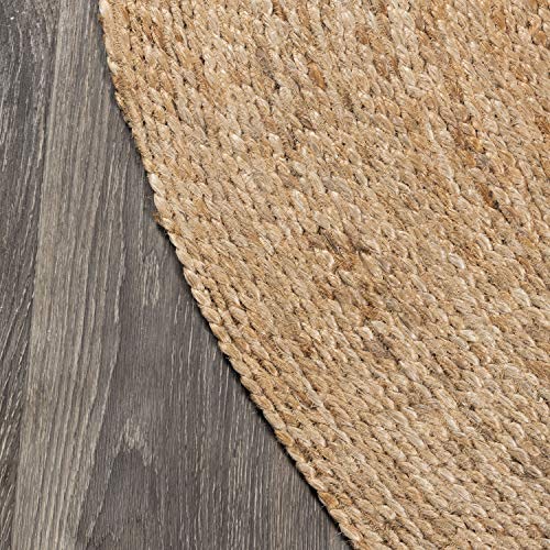 JONATHAN Y Soleil Jute Braided Circle Natural 7' Round Indoor Area Rug, Natural-Fibers, Geometric, Easy-Cleaning for Living Room, Bedroom, Kitchen, Pet Friendly, Non-Shedding (RNF103A-7R) - size: 7' (Round)
