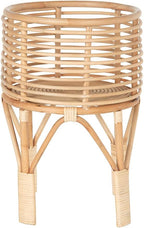 KOUBOO Rattan Indoor Plant Stand, Small, Natural Planter Brown