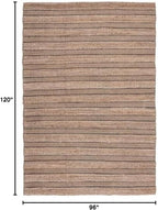 SAFAVIEH Area Rug 8x10 - Natural Fiber Collection - Large - Black & Natural, Handmade Jute & Cotton, Boho Farmhouse Rustic Design, Ideal for Living Room, Bedroom, Dining Space (NFB654Z)