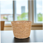 SUPVOX Boho Style Rattan Plant Pot Woven Basket for Indoor Plants Decorative Flower Container Indoor Liner