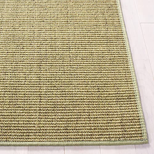 Martha Stewart x SAFAVIEH Area Rug Collection - 2'3" x 8' Runner, Green, Sisal & Jute, Farmhouse Style, Ideal for Living Room, Bedroom, Foyer, Hallway (MSR9501Y) - color: Green, size: 2'3" x 8' (Runner)
