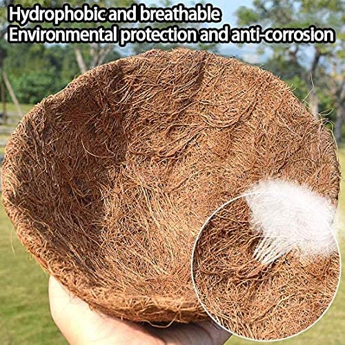 Legigo 3 Pack 14 Inch Hanging Basket Coco Liners Replacement, 100% Natural Round Coconut Coco Fiber Planter Basket Liners for Hanging Basket Flowers/Vegetables - color: 3pcs, size: 14 Inch