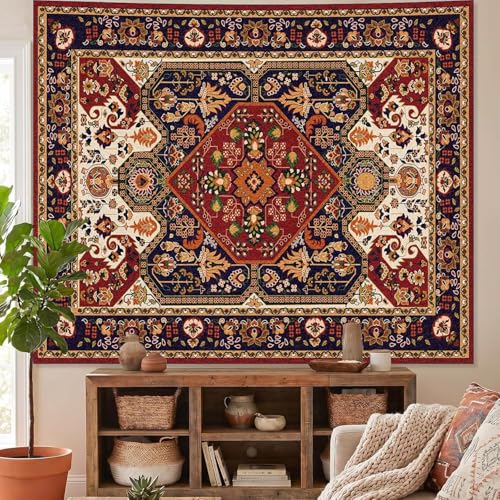 Apdidl Boho Hippie Wall Tapestry for Bedroom Aesthetic, Mandala Indian Bohemian Tapestries Art Decor, Vintage Orange Floral Cool Vertical Wall Hanging for Living Room Dorm 36" X 48" - color: Boho Tapestry, size: 48"L x 36"W