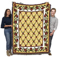 Pure Country Weavers Apple Season Blanket - Garden Floral Gift Tapestry Throw Woven from Cotton - Made in the USA (72x54) - color: Apple